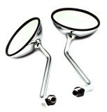 Oglinzi Moto Chopper Metalice Nichelate Brat Lung M10 Universal Naked Cruiser Set