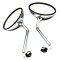 Oglinzi Moto CHOPPER NIchel Metalice cu BRAT LUNG M10