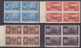 1941 LP 146 III FRATIA DE ARME ROMANO-GERMANA BLOCURI DE 4 TIMBRE SUPRATIPAR MNH, Nestampilat