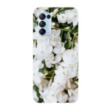 Husa compatibila cu Oppo Find X5 Lite model White petals, Silicon, TPU, Viceversa, Transparent, Carcasa