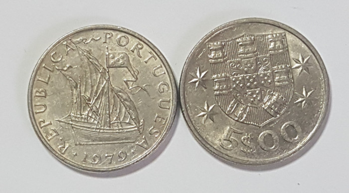 Portugalia 5 escudos 1979
