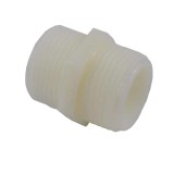 Conector furtun plastic niplu dublu 1/2&quot;