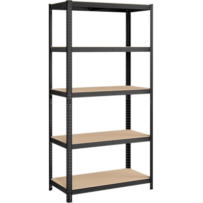 SONGMICS Raft de depozitare metalic, cu rafturi din PAL, 5 polite, max. 600 kg, 200x100x50cm, negru Household NewTrend foto
