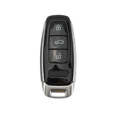Carcasa Cheie Audi A6 C8 A7 A8 Q8 2017-2021, 3 Butoane, Smartkey, Negru Lucios foto