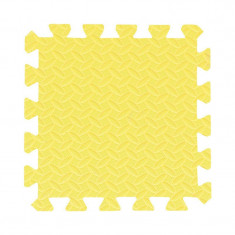 Covoras puzzle xl, 60x60 cm, grosime 2 cm, spuma eva, 2 piese culoare galben