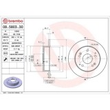 Set disc frana Honda Civic 7 Hatchback (Eu Ep Ev) 01.00-02.06, Spate, 260X10mm, plin, BREMBO
