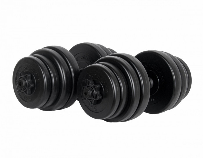 Gantere PVC cu ciment 2x15kg Sportmann,