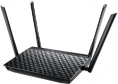 Router wireless asus rt-ac1200g+ 1xwan gigabit 4xlan gigabit 4 antene externe detasabile dual-band ac1200 (867/300mbps) foto