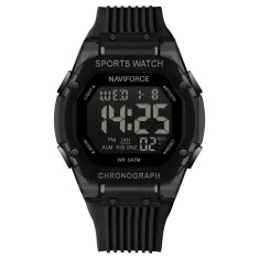 Ceas Barbati Naviforce 7113 Negru , Functii Multiple, Design Casual, Cronometru, Rezistent la Apa 5ATM