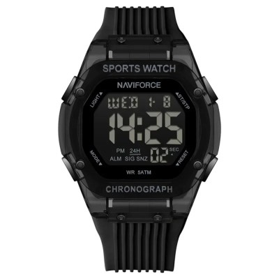 Ceas Barbati Naviforce 7113 Negru , Functii Multiple, Design Casual, Cronometru, Rezistent la Apa 5ATM foto