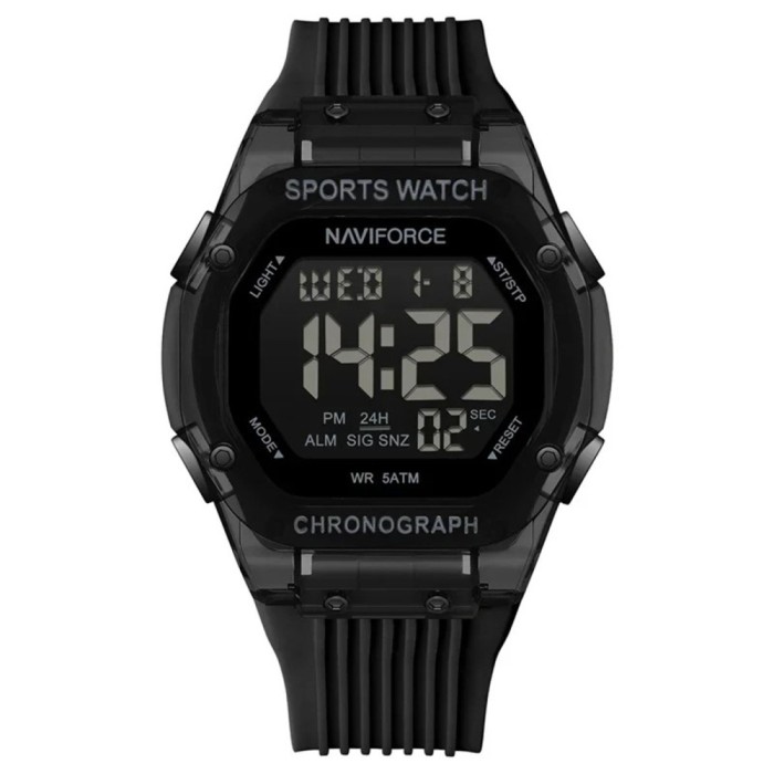 Ceas Barbati Naviforce 7113 Negru , Functii Multiple, Design Casual, Cronometru, Rezistent la Apa 5ATM
