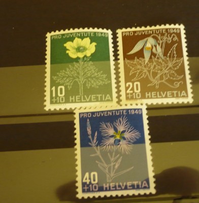 ELVETIA 1949/1959/1961 &amp;ndash; FLORI, timbre MNH, T1 foto