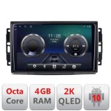 Navigatie CHRYSLER Jeep Manual C-202 Android Octa Core Ecran 2K QLED GPS 4G 4+32GB 360 KIT-202+EDT-E410-2K v2 CarStore Technology