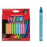 Set Creioane Cerate Little President, 12 Bucăți, Culori Multicolor Neon, Oem