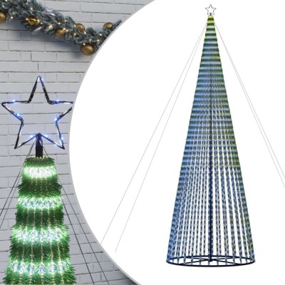 Pom de Craciun LED 1544 LED-uri Albastru 500 cm foto