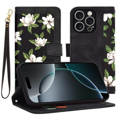 Husa pentru iPhone 16 Pro - Techsuit FlipCraft - Flowers of the Dawn foto