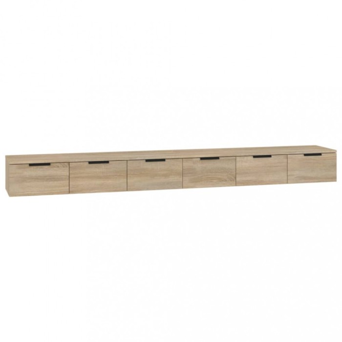 Dulapuri perete, 2 buc., sonoma, 102x30x20 cm, lemn prelucrat