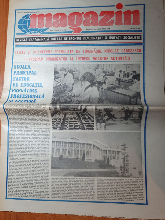 magazin 10 septembrie 1988-art. jud. harghita si gazul metan din medias