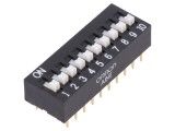 Comutator DIP-SWITCH 10 sec&Aring;&pound;iuni ON-OFF, 0,025A/24VDC