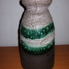 Vaza ceramica vintage Strehla Germania 14.5 cm inaltime