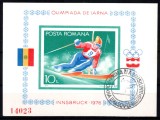 Romania 1976, LP 903, Olimpiada Innsbruck, colita cu stampila prima zi!