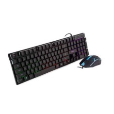 KIT gaming SPACER USB, tastatura RGB rainbow + mouse optic 7, KIT gaming SPACER USB, tastatura RGB rainbow + mouse optic 7culori, black, &quot;SP-GK-01&quot;
