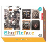 Puzzle 4x100 piese - Shuffleface | Kikkerland
