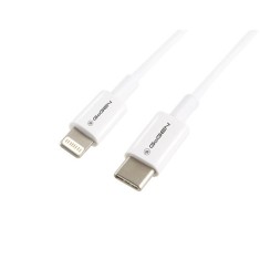 Cablu de incarcare si transfer de date GoGEN, USB-C la Lightning, 2 metri, alb