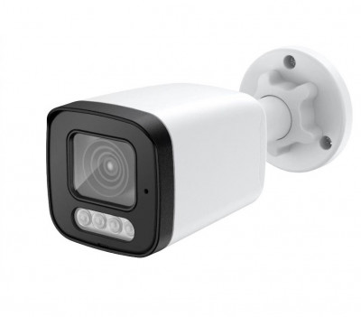 Camera supraveghere video PNI IP515J POE, bullet 5MP, 2.8mm, pentru exterior, alb foto