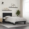 VidaXL Cadru de pat, negru, 75x190 cm, lemn prelucrat și metal 845812