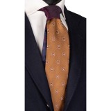 Cravată din mătase cu nod &icirc;n contrast N2782 - model unicat