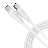 Acefast - Data Cable (C3-03) - Type-C to Type-C, 60W, 3A, 480Mb/s, High-Speed Charging, 1.2m - White