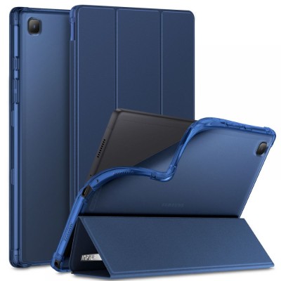 Husa Tableta TPU INFILAND SMART STAND pentru Samsung Galaxy Tab A7 10.4 (2020), Bleumarin foto