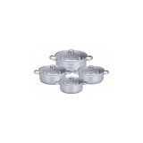 Set 4 cratite inox cu capac Royalty Line RL-SP7