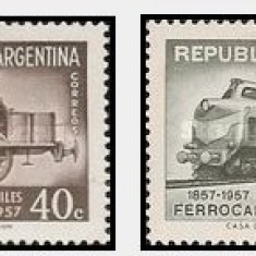 Argentina 1957 - Caile ferate, locomotive, serie neuzata