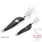 Lingura oscilanta Delphin SLOT - BLACK NICKEL 15g size 4/0