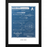 Cumpara ieftin Poster cu Rama Star Trek - USS Enterprise&#039;s Plan (30x40)