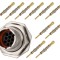 Conector circular RT360, mufă tată crimpat PIN 10 7.5A