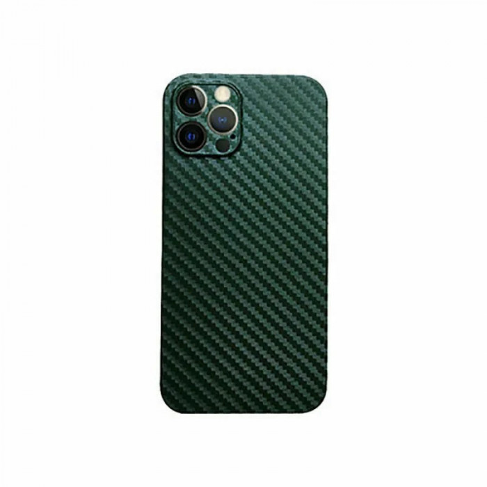 Husa Cover Hard Carbon Fiber pentru iPhone 11 Verde