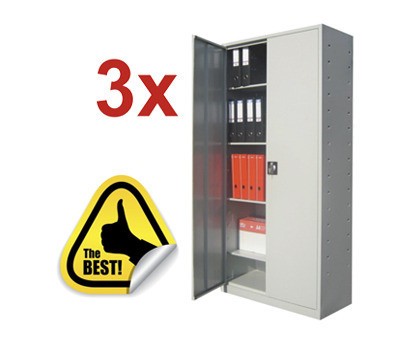 3x Fiset metalic 4 rafturi, 900x400x1800 mm (LxlxH), 50 kg/polita, ECO+