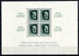 Germania Reich 1937, Mi #650 = Bl 11, Ziua Partidului Nazist, Adolf Hitler, MNH, cota 320 &euro;!