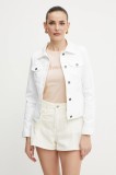 Armani Exchange geacă din denim culoarea alb, de tranzitie, XW001181 AF10862