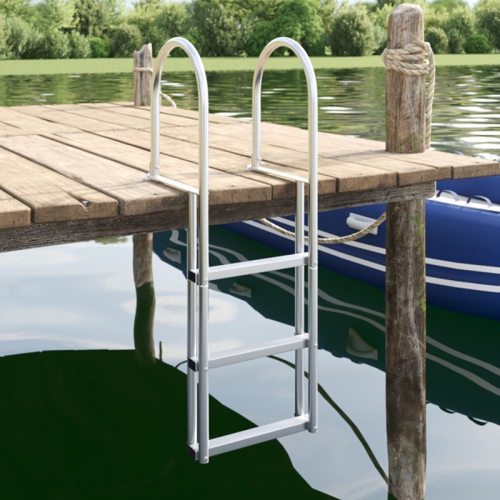 vidaxl Scară de doc Argintiu 45 x 11.5 x 134 cm Aluminiu