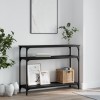 Măsuță consolă, negru, 100x29x75 cm, lemn compozit