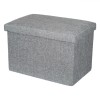 Taburet Pliabil cu Depozitare Gri 45x30x30 cm, MDF, Multifunctional, Maxim 70kg