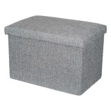 Taburet Depozitare, Model Pliabil, Culoare Gri, Dimensiuni 45x30x30cm
