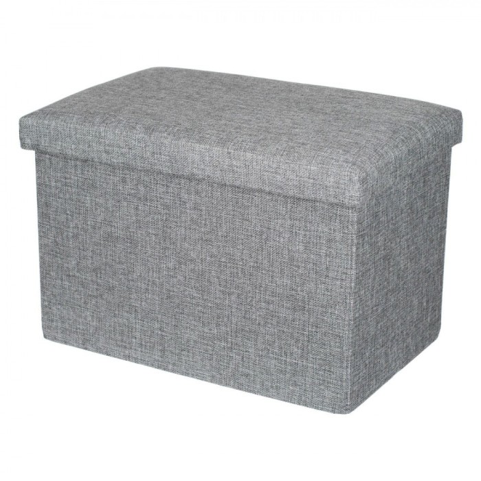 Taburet Depozitare, Model Pliabil, Culoare Gri, Dimensiuni 45x30x30cm