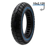 Anvelopa Solida Trotineta Electrica 10x2.125-6.1 Off Road Motorevolution, Cauciuc Plin Ultrausoara, Negru cu Linie Albastra