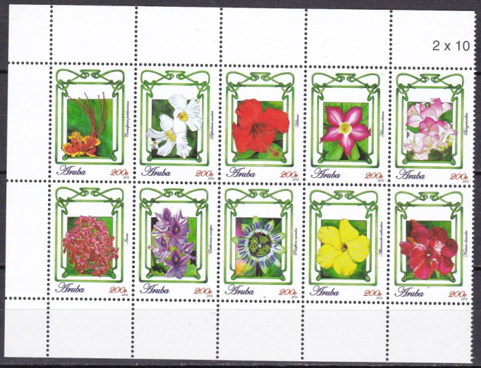 Aruba 2010 flori MI 503-512 kleib. MNH