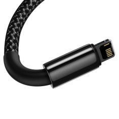 Cablu Baseus Tungsten Gold 2m, negru foto